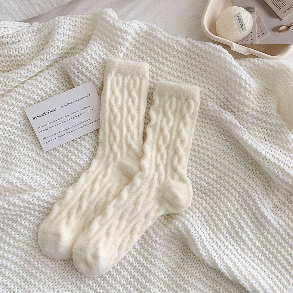 Plush Hemp-Knit Socks