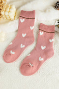Heart Ribbed Crew Socks
