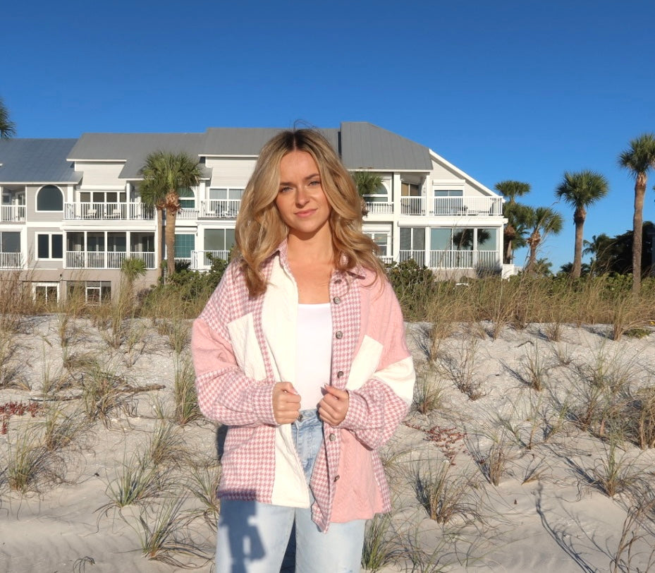 Pretty in Pink Patchwork Loose Jacket