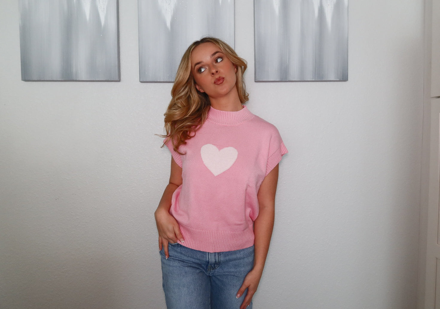 Valentines Heart Shirt - Pink