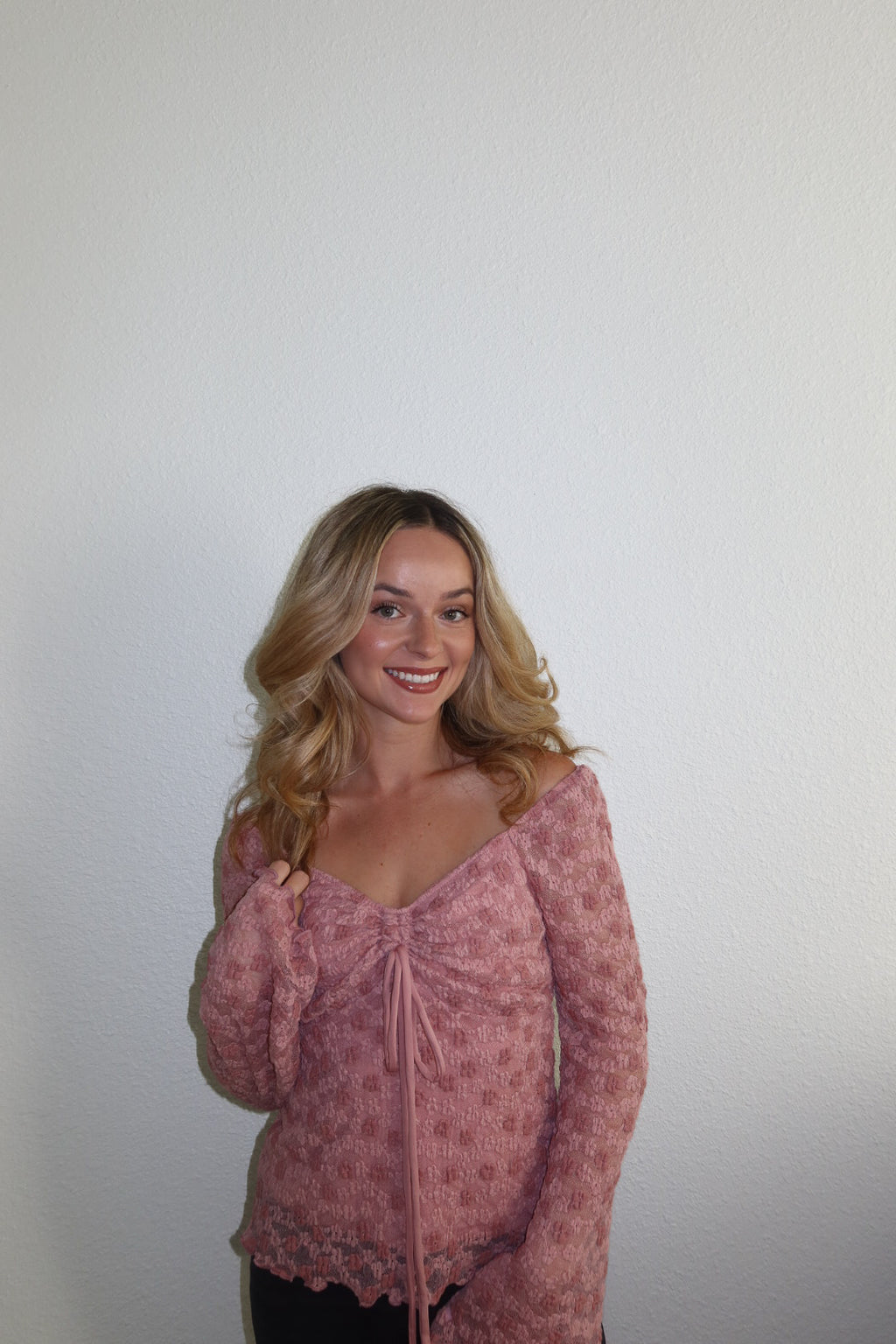 Floral Lace Long Sleeve Blouse